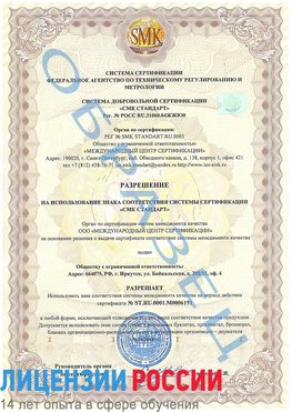 Образец разрешение Апатиты Сертификат ISO 50001